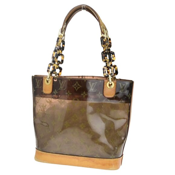 LOUIS VUITTON Cabas Ambre PM Chain Shoulder Bag Monogram Vinyl - Picture 1 of 16